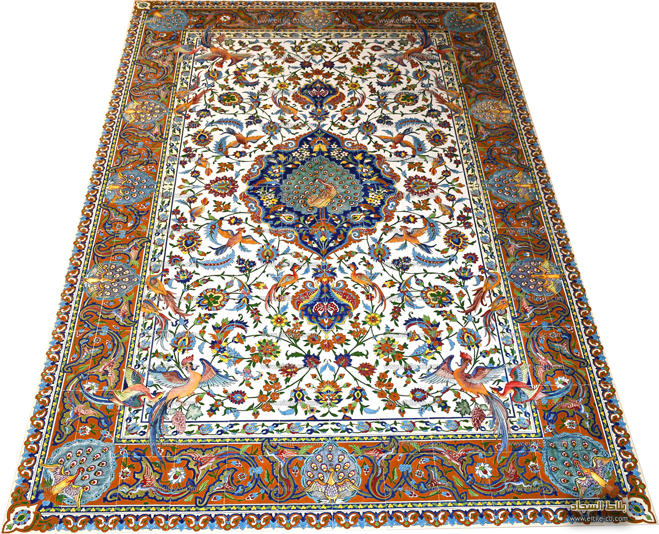 Supplier of handmade floor ceramic with carpet design, www.eitile-co.com