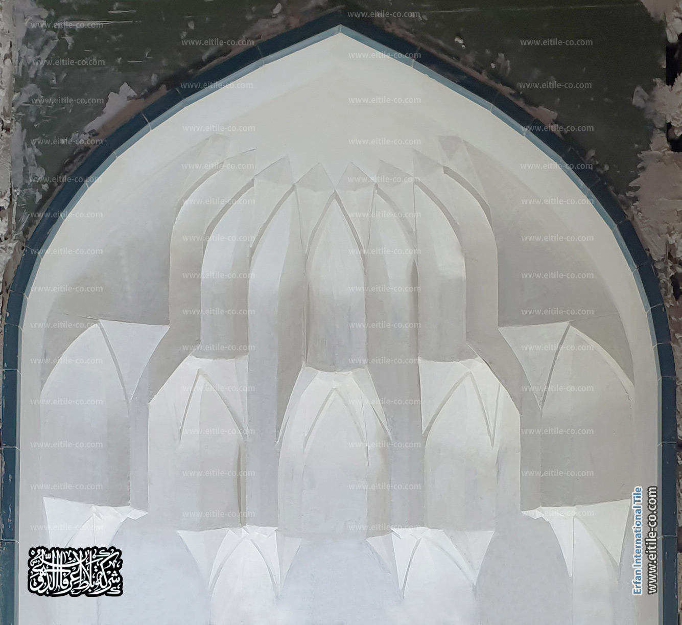 تصميم وتنفيذ ألواح مقرنصات جبسية مخصصة للزخارف المعمارية الإسلامية بواسطة ایتایل. www.eitile-co.com