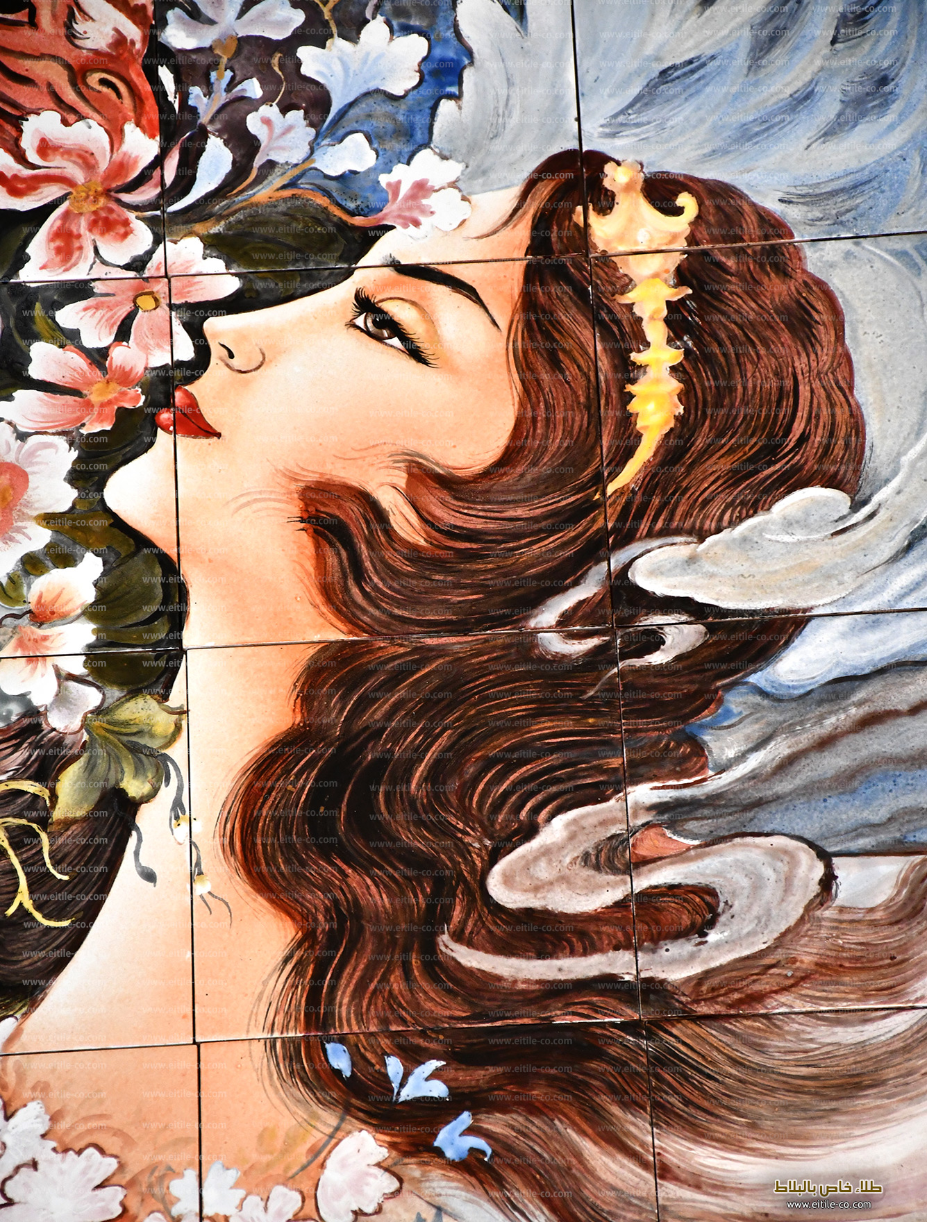 Artistic handmade tile panel, www.eitile-co.com