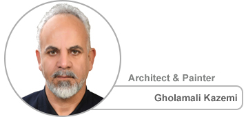 Gholamali Kazemi, Erfan International Tile Company architect, painter & archaeologist