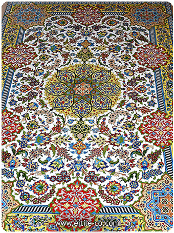 Handmade tiles with carpet design, www.eitile-co.com