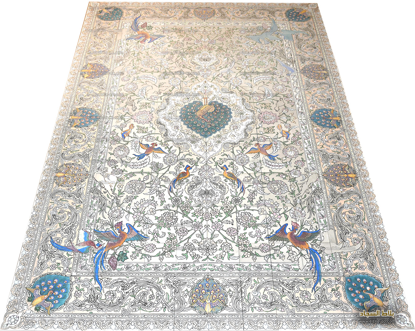 Supplier of handmade floor ceramic with carpet design, www.eitile-co.com