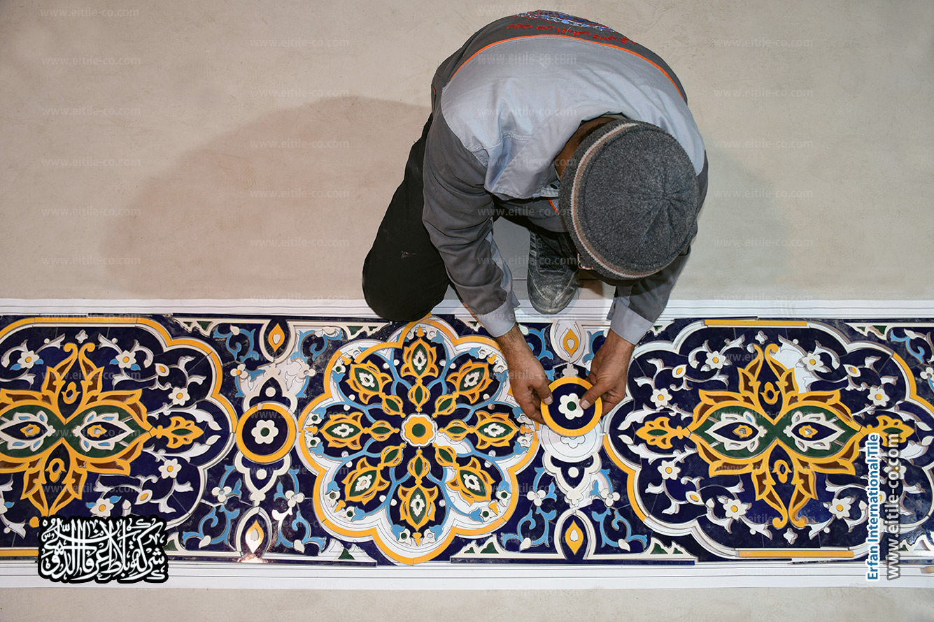 بلاط موزاييك يدوي لواجهات المساجد الإسلامية الخالدة. www.eitile-co.com