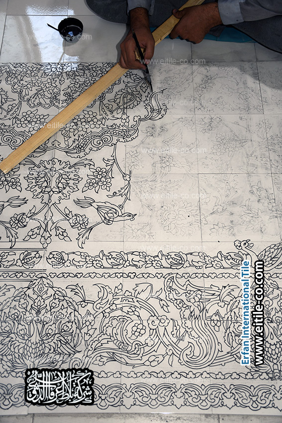 تصميم وتنفيذ سجاد بلاطي فاخر بتقنية السبعة ألوان لكافة أنحاء العالم، www.eitile-co.com