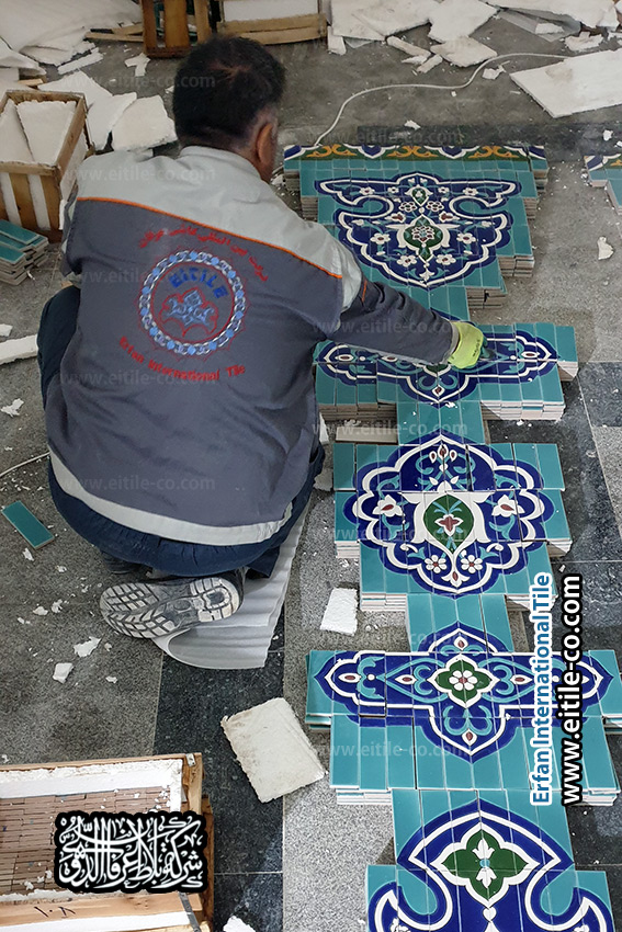 قامت شركة عرفان الدولية بتصميم وتصنيع وتركيب البلاط المصنوع يدويًا لقبة ضريح الإمام أبي منصور الماتريدي في سمرقند, www.eitile-co.com