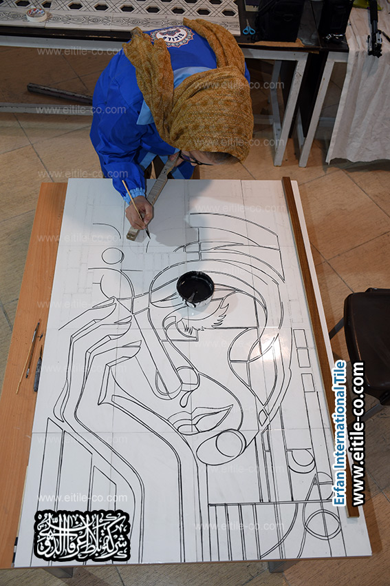 بلاط بألوان سبعة مستوحى من التكعيبية. www.eitile-co.com